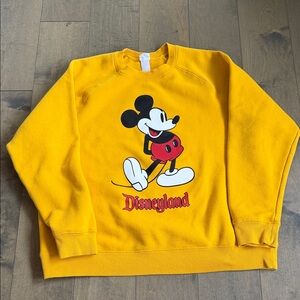 Disneyland Mickey Mouse Yellow Crewneck Sweatshirt XL